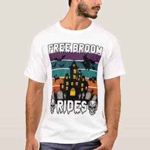 Camiseta Escoba Gratis Paseos Halloween Casa Embrujada Bruj