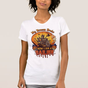 Camiseta Escoba Rompió Alguacil Fantasma de Halloween Calab