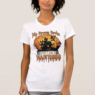 Camiseta Escoba Rota Camarera Bruja de Halloween Casa Embru
