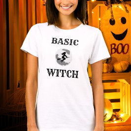 Camiseta Escobas básicas de mujeres Personalizado Halloween