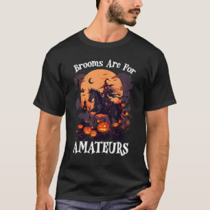 Camiseta Escobas Son Para Principiantes Bruja Divertida De 