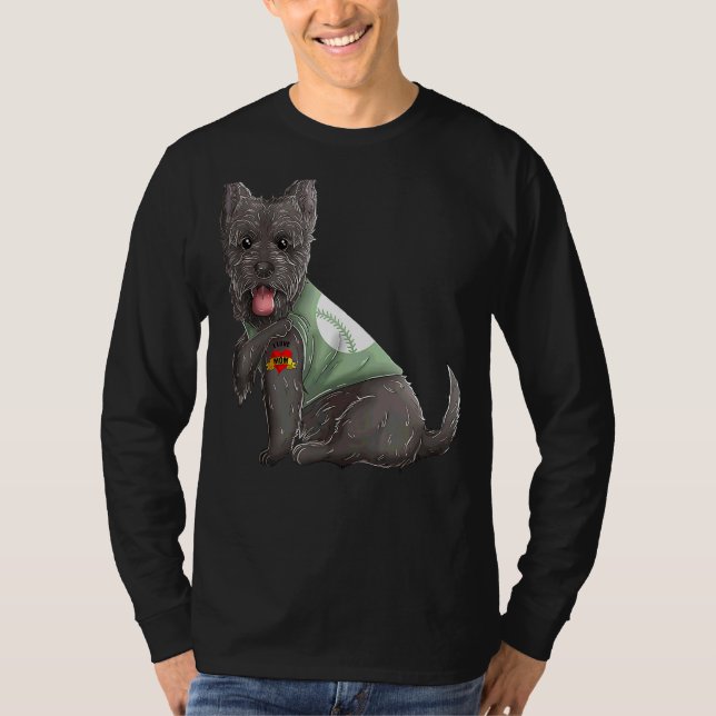 Camiseta Escocés más terrible que amo a mamá Tattoo Perro d (Anverso)