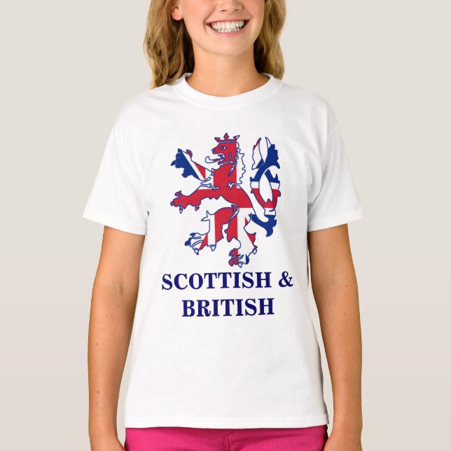Camiseta Escocés patriótico y Brtish (Anverso)
