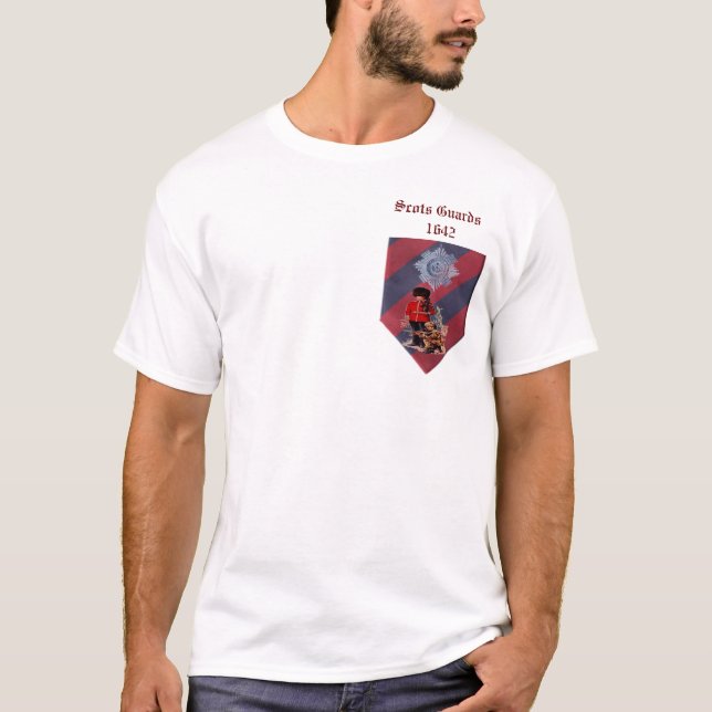 Camiseta escocesa 1642 del azul del rojo azul de (Anverso)