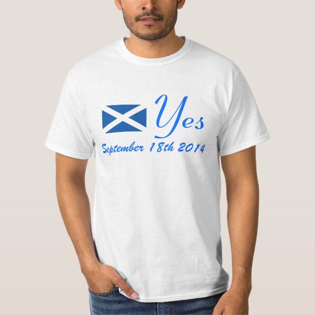 Camiseta escocesa de la fecha del referéndum de la (Anverso)