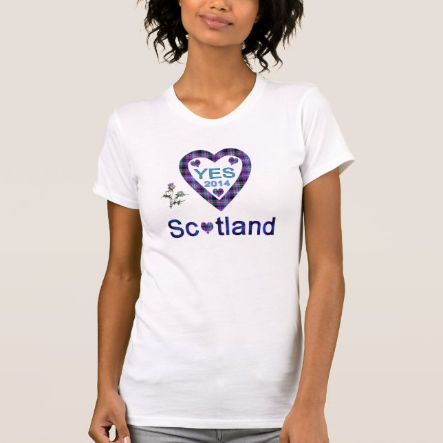 Camiseta escocesa de la independencia del corazón (Anverso)