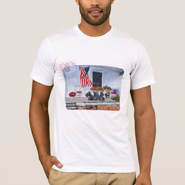 Camiseta Escoceses patriotas esperan el gran desfile (Anverso)