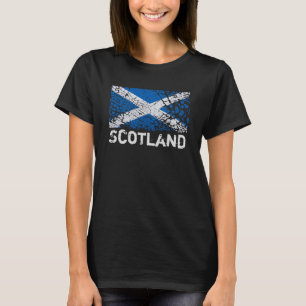 Camiseta Escocia + Bandera del escocés del Grunge