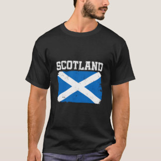 Camiseta Escocia Bandera Escocesa Deteriorada