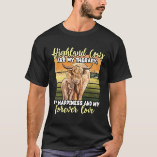 Camiseta Escocia Cattles Therapy Highland Cow