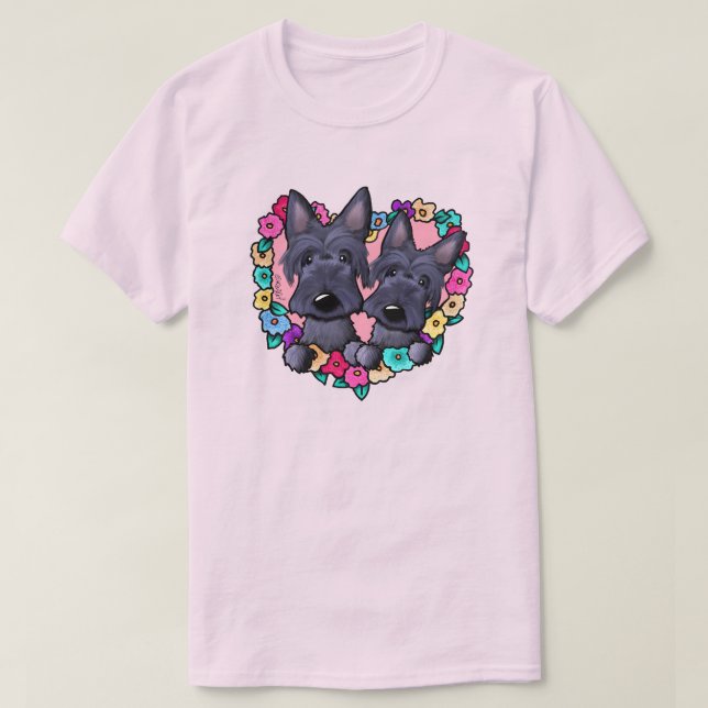 Camiseta Escocia del corazón floreciente (Diseño del anverso)