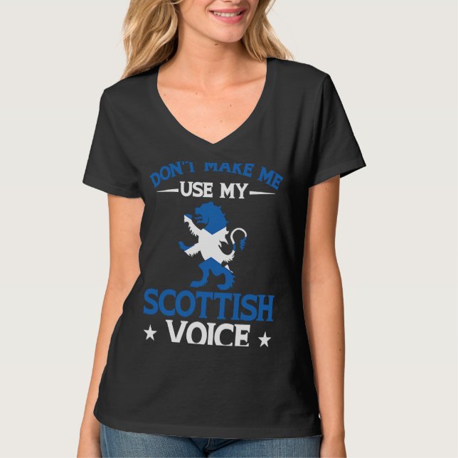 Camiseta Escocia Del Reino Unido No Me Hace Usar Mi Voz Esc (Anverso)
