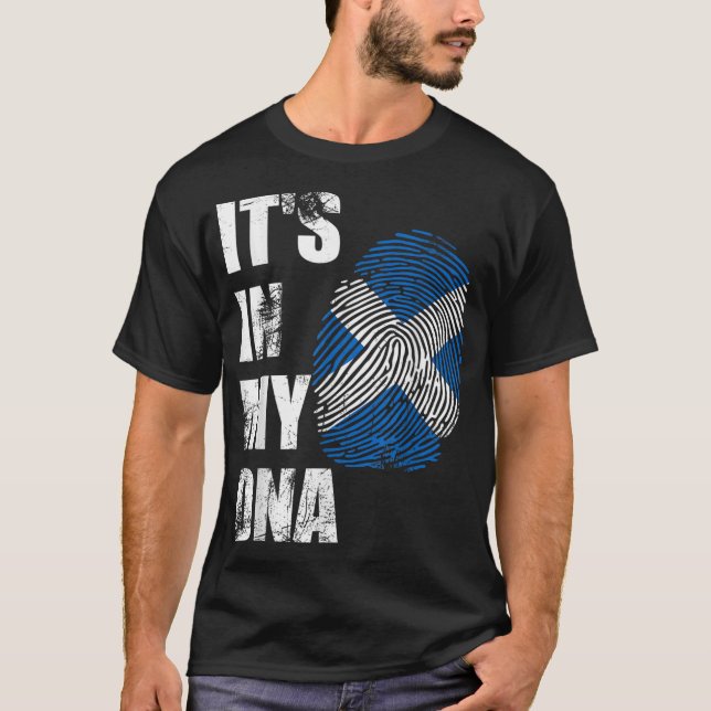 CAMISETA ESCOCIA, ESTÁ EN MI BANDERA DE ESCOCIA DE ADN DIST (Anverso)