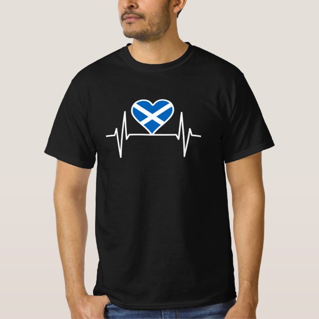 Camiseta Escocia: latido de la bandera de Escocia (Anverso)