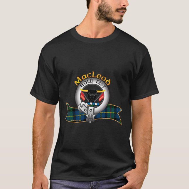Camiseta Escocia Macleod Clan Tartan Escudo A Bull'S Head C (Anverso)