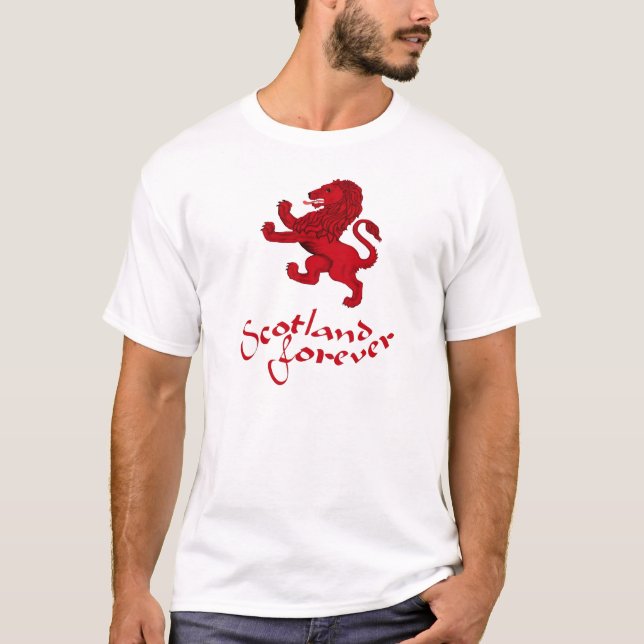 Camiseta Escocia para siempre, león desenfrenado (Anverso)