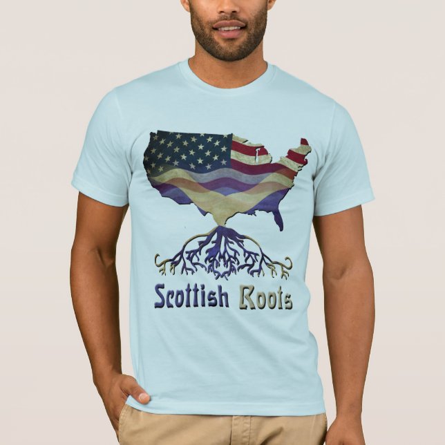 Camiseta Escocia Roots Patrimonio de la Bandera de Estados  (Anverso)