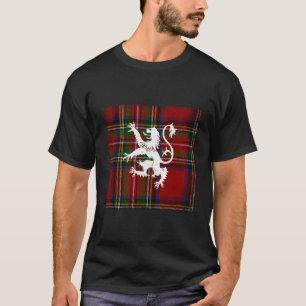 Camiseta Escocia Tartán Red Plaid Scotland Lion Royal Stew