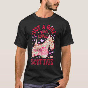 Camiseta Escocia: Terrier escocés, solo un Chica que ama al