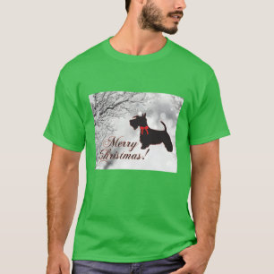 Camiseta Escocia Terrier Feliz Navidad