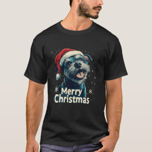 Camiseta Escocia Terrier Santa Merry Christmas Scottie Lov