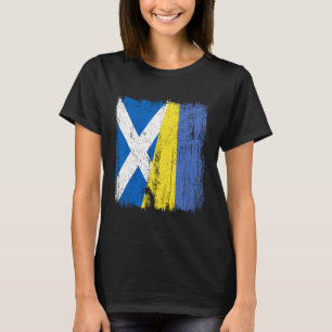 Camiseta Escocia Ucrania Media Bandera Escocesa Ucrania Her