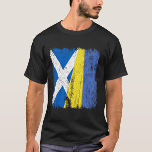 Camiseta Escocia Ucrania Media Bandera Escocesa Ucraniana H
