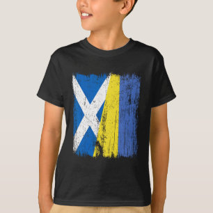 Camiseta Escocia Ucrania Media Bandera Escocesa Ucraniana H