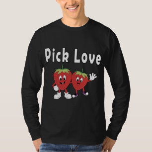 Camiseta Escoge Fresas de Amor en Disfraz Funny de Amor