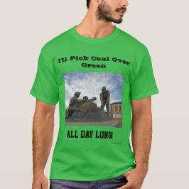 Camiseta Escogeré carbón sobre verde todo el día