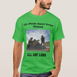Camiseta Escogeré carbón sobre verde todo el día