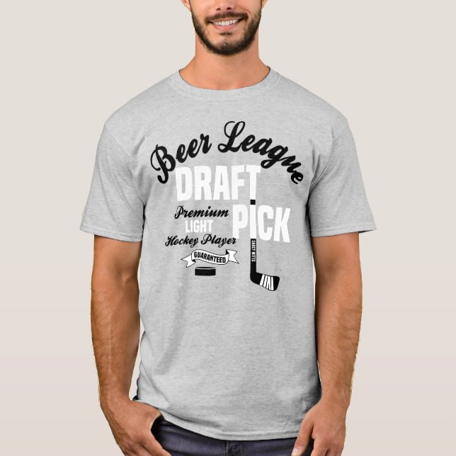 Camiseta escogida de hockey de la Liga de Cerveza (Anverso)