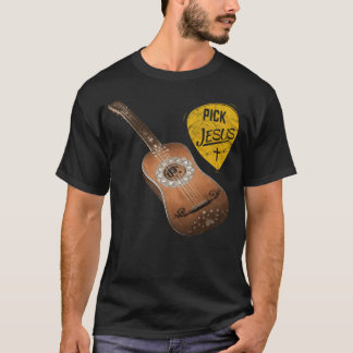 Camiseta Escoja a Jesús Pastor de Música Cristiana Guitar T