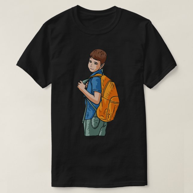 Camiseta Escolar Con Mochila (Diseño del anverso)