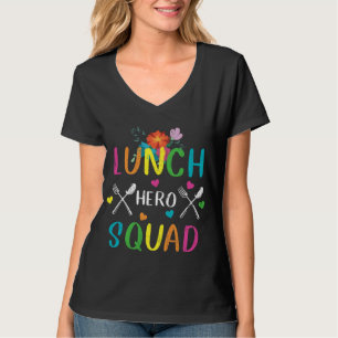 Camiseta Escolar Héroe Escuadrón Cafetería Mujeres Trabajad