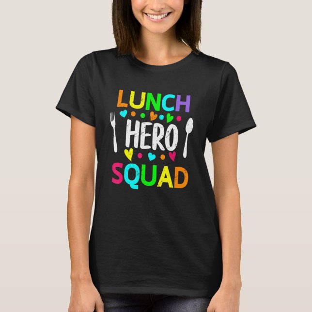 Camiseta Escolar Héroe Escuadrón Cafetería Trabajadores 2 (Anverso)