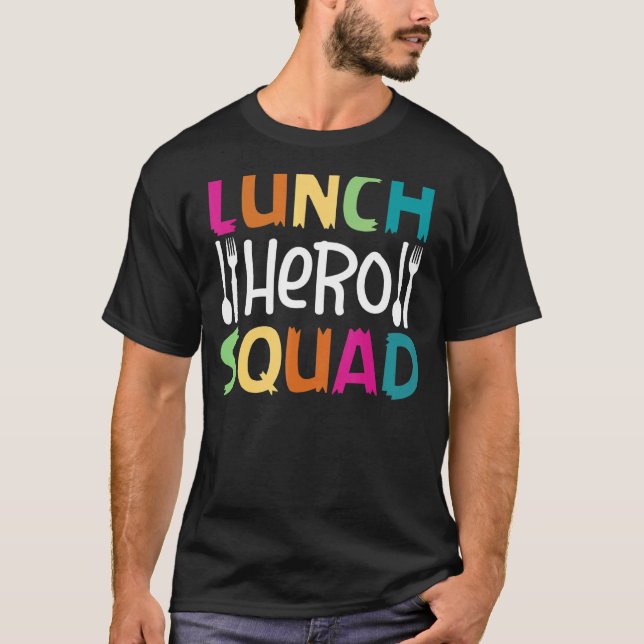 Camiseta Escolar Héroe Escuadrón Cafetería Trabajadores 2 (Anverso)