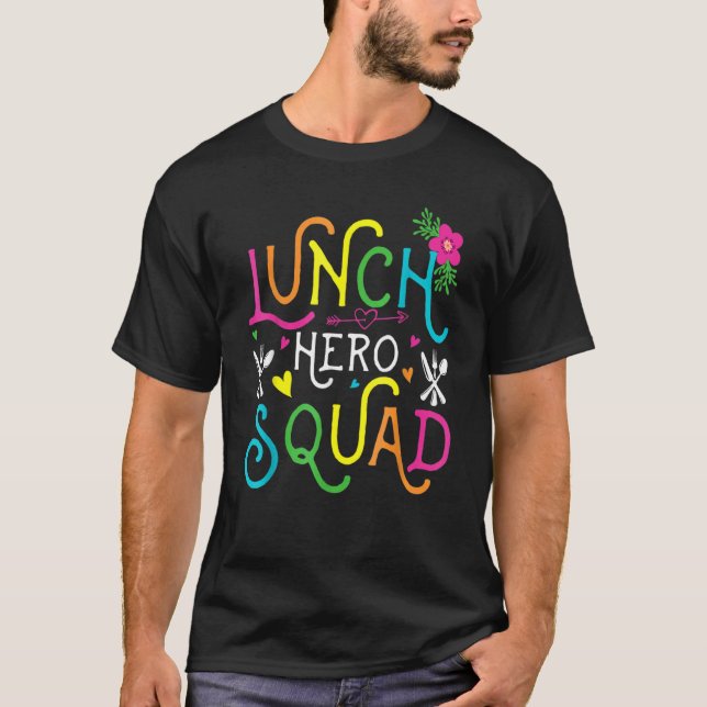 Camiseta Escolar Héroe Escuadrón Cafetería Trabajadores 3 (Anverso)