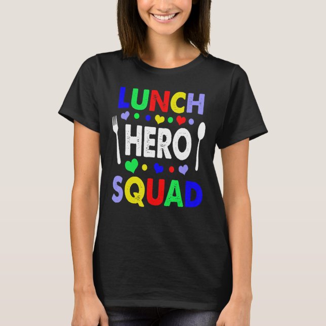 Camiseta Escolar Héroe Escuadrón Cafetería Trabajadores 4 (Anverso)