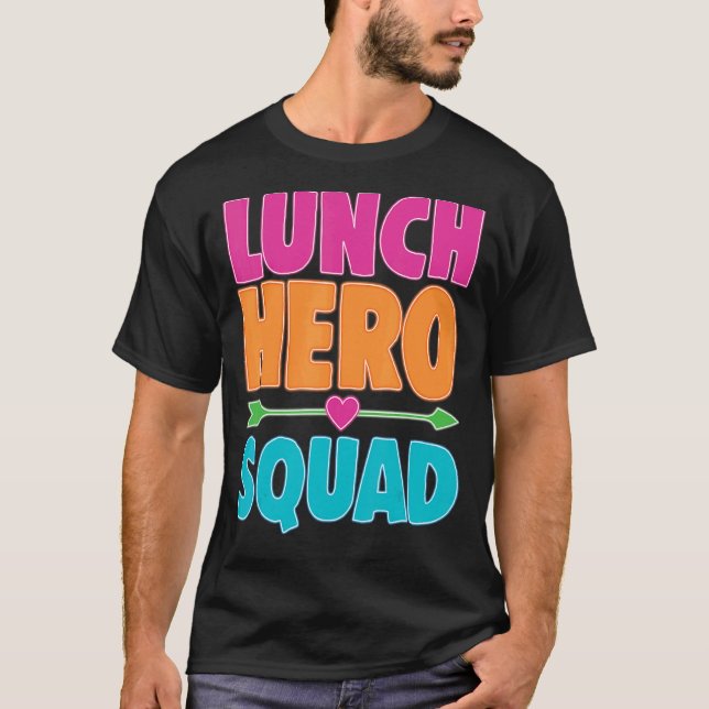 Camiseta Escolar Héroe Escuadrón Cafetería Trabajadores 6 (Anverso)