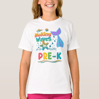 Camiseta escolar Making Waves para niñas de Pre-K
