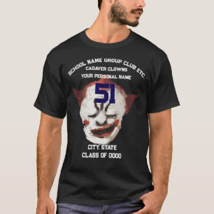 Camiseta escolar nombre equipo atlético cadáver 20