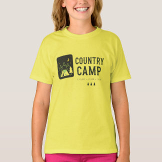 Camiseta escolar para niños de campamento rural –