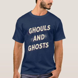 Camiseta Escolares y fantasmas - Tipografía de terror neón 
