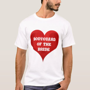 Camiseta Escolta de casarse divertido del corazón de la