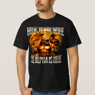 Camiseta Esconde a Tu Esposa El Alfa Está Aquí