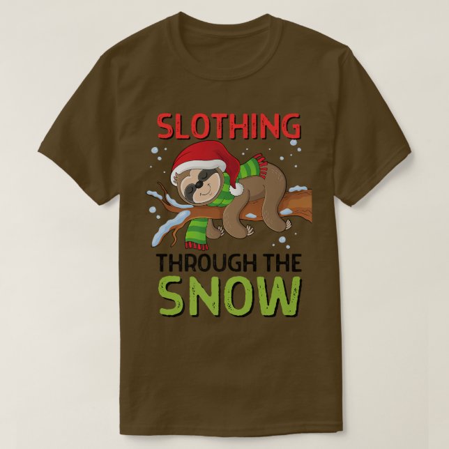 Camiseta Esconder a través de la nieve divertida de los nav (Diseño del anverso)