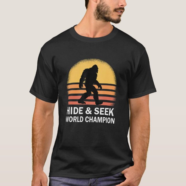 Camiseta Esconder y buscar al campeón mundial más creyente (Anverso)