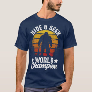 Camiseta Esconder Y Buscar Campeón Del Mundo Desde Pie Gran