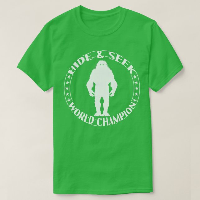 Camiseta Esconder Y Buscar Campeón Grande (Diseño del anverso)
